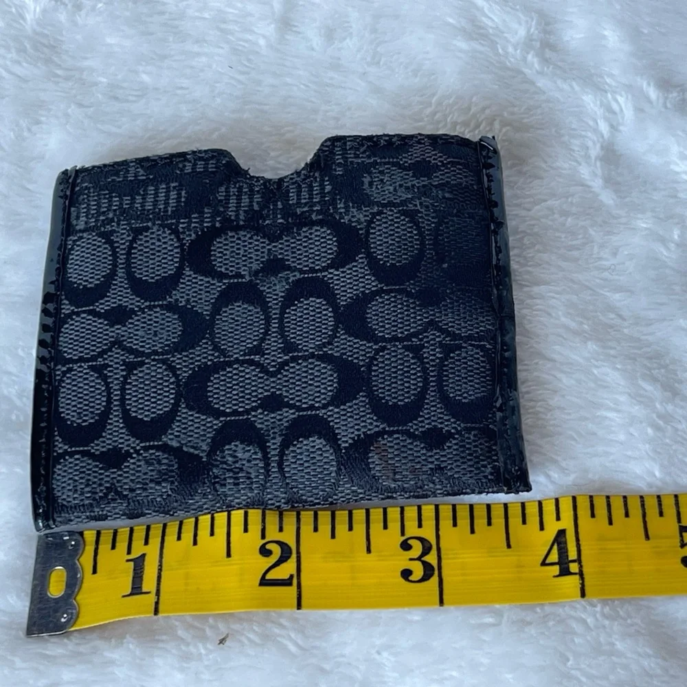 Vintage Coach card holder black small pocket card holder